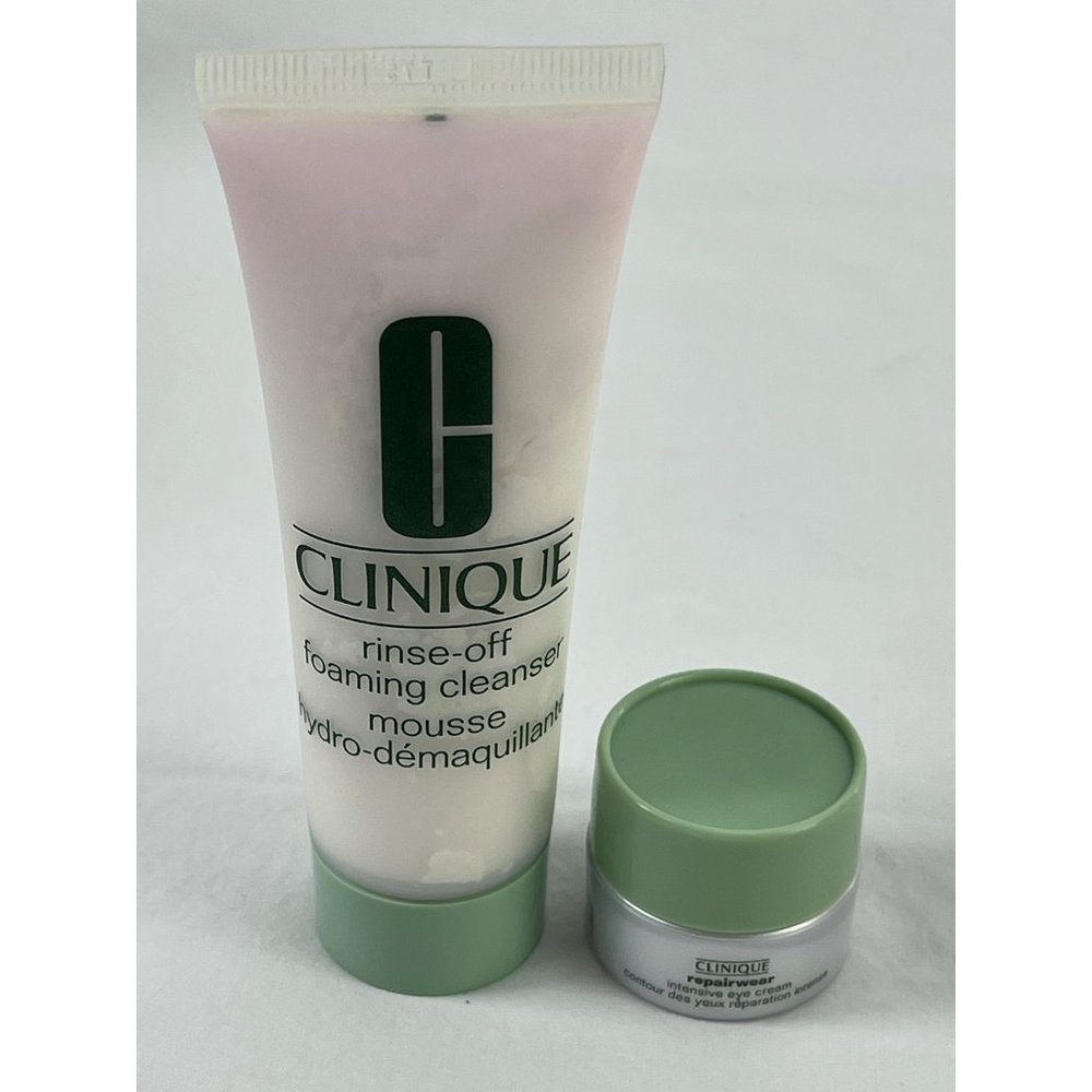 Clinique Rinse-Off Foaming Cleanser 50ml & Repairwear Intensive Eye Cream .17 Oz